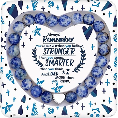 Farfume Christmas Gifts for Mom Women Daughter, Get Well Gifts for Women Mom, Inspirational Bracelet with Box,Stocking Stuffers for Women,Birthday Presents for Sister Grandma Friend