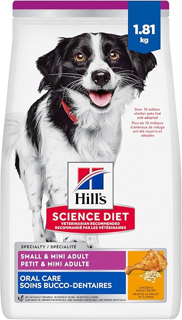 Hill's Science Diet Adult Oral Care Small & Mini Chicken Recipe Dry Dog Food 1.81 kg Bag