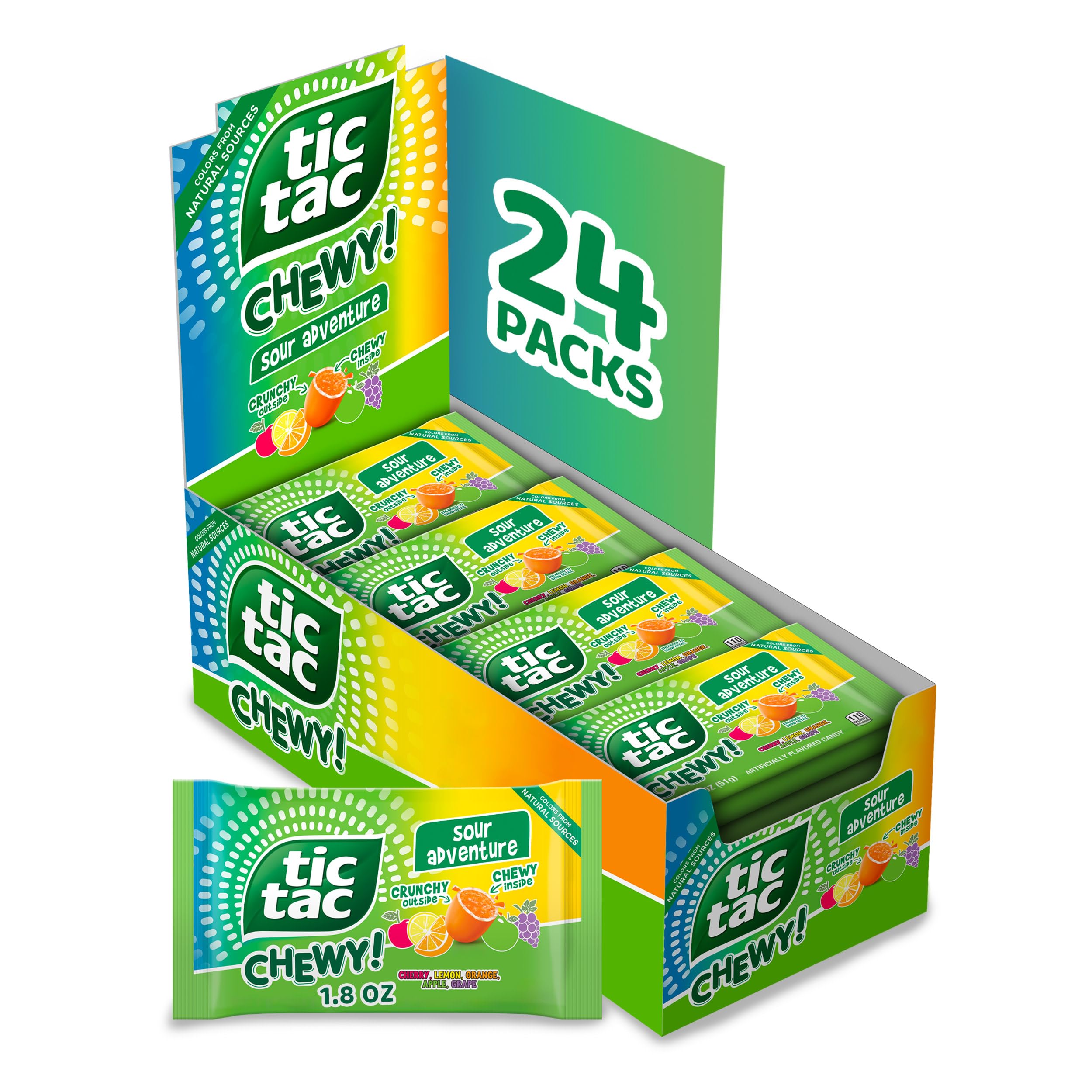 Amazon.com : TIC TAC CHEWY! Sour Adventure, Sour Candy, Bulk 24