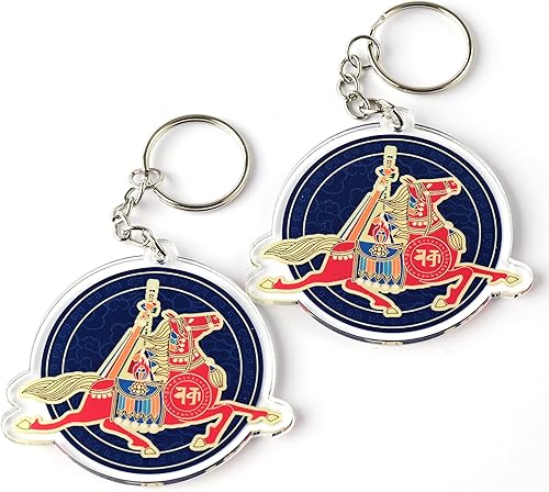 FunGiftCorner Llaveros Feng Shui de Amuleto de Caballo de Viento, símbolo del espíritu y vitalidad de Lift One, acrílico transparente ligero y