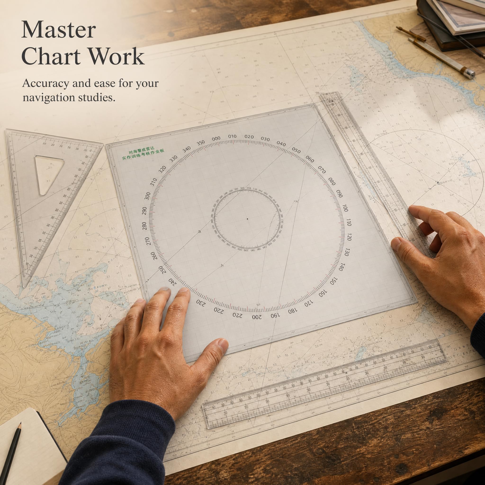 Ensemble Règles Navigation Traçage, Grande règle circulaire