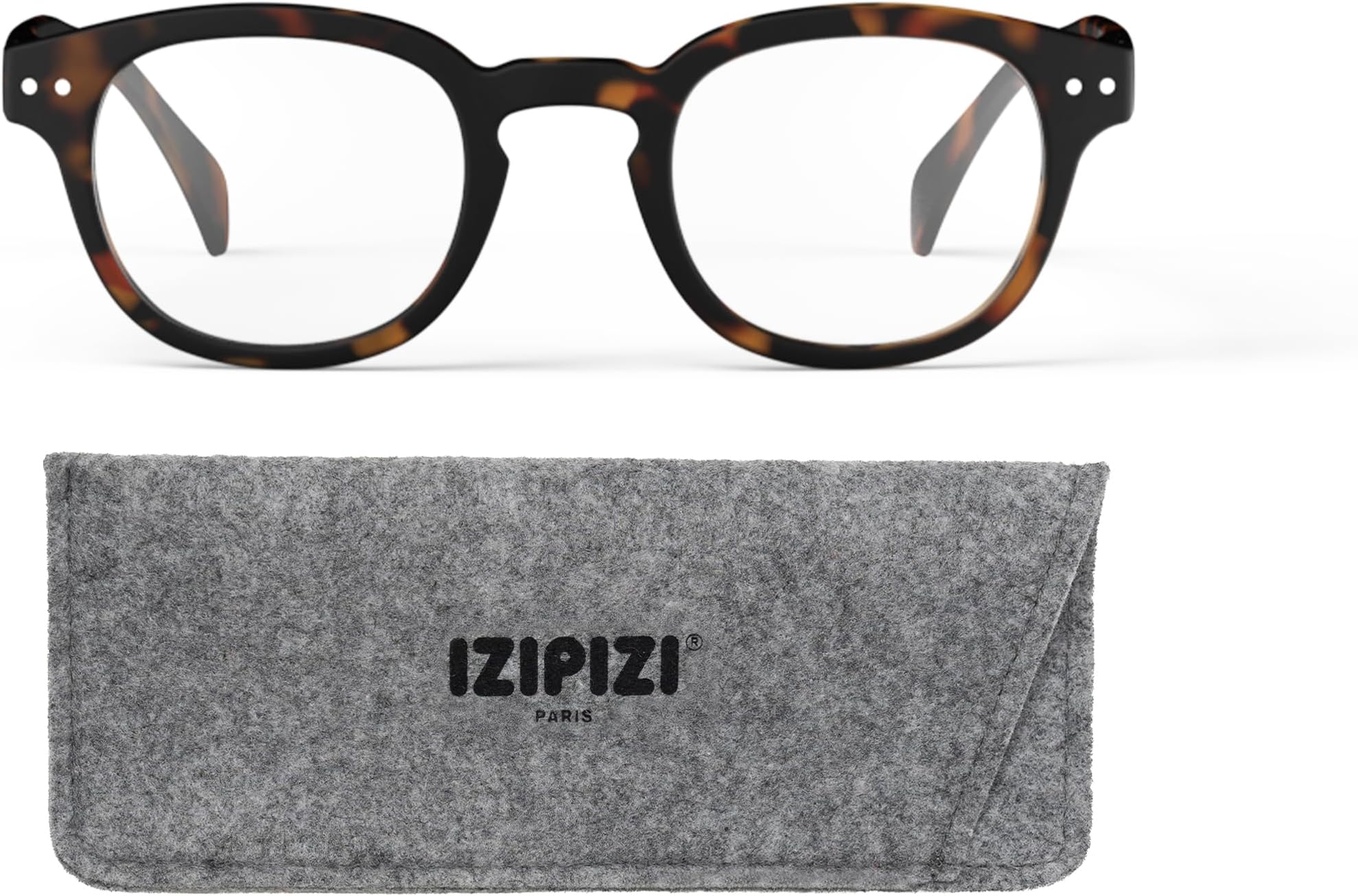 READING #C Reading Glasses for Women and Men – Square Glasses with Anti-Scratch Lenses, Lightweight Fashion Frame