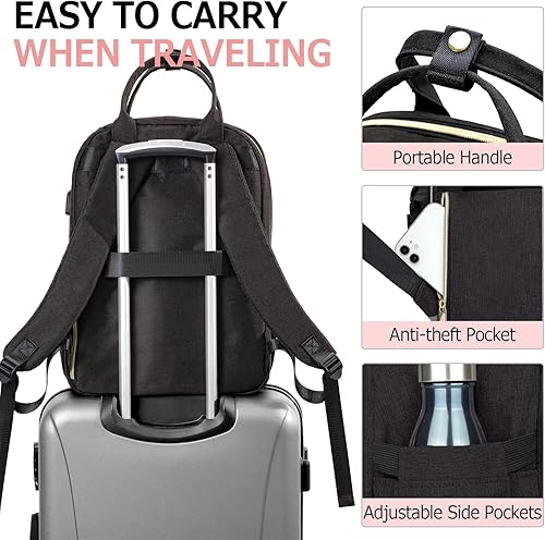 Miniatura 5 de Mochila para laptop para mujer, Negro -, Mochilas para laptop