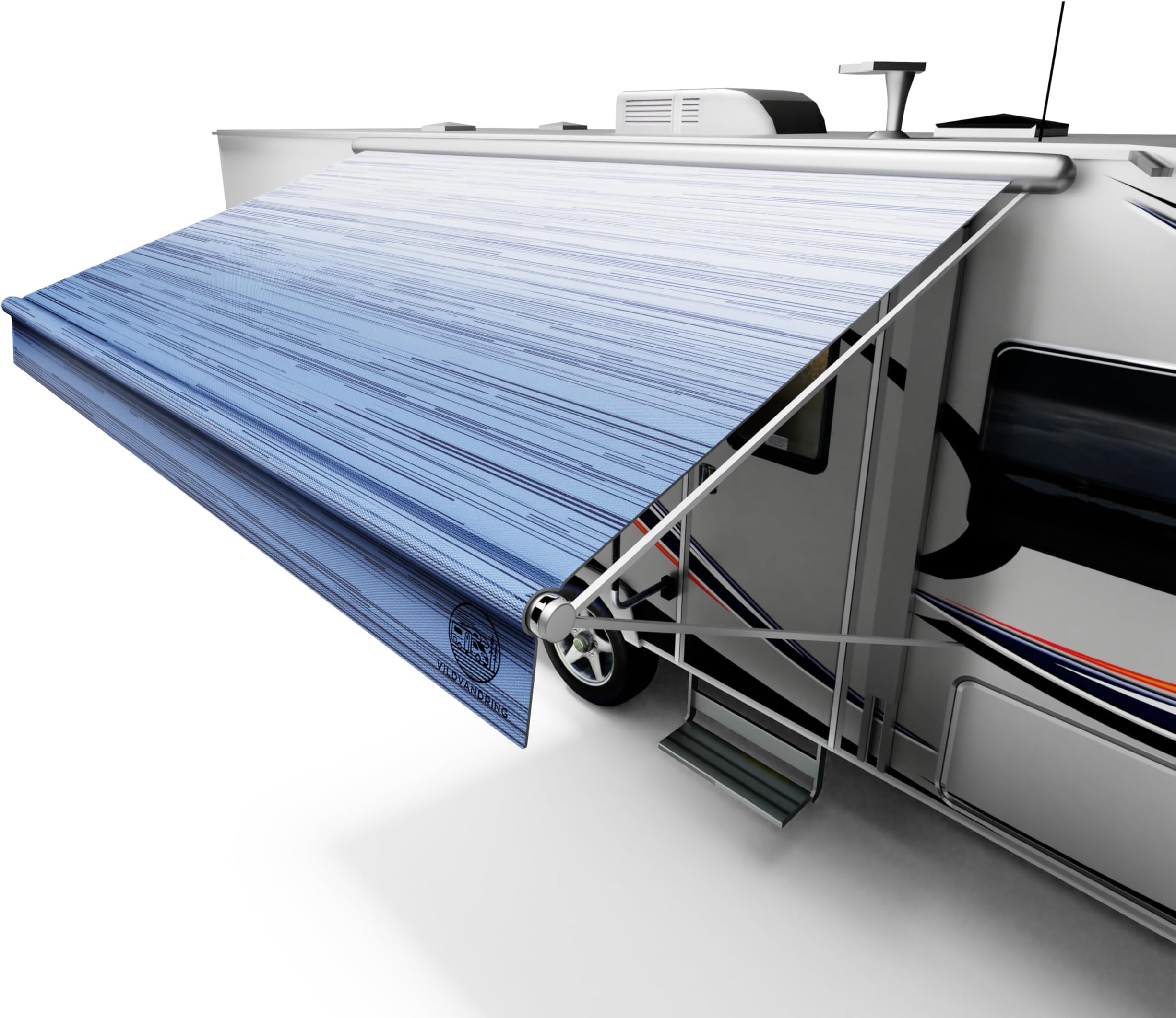 RV Awning Fabric Replacement 11ft – RV Canopy Replacement, 19.5oz Heavy-Duty Heat-Sealed Vinyl, UV-Resistant, Weatherproof, Sunproof, Fits Electric & Manual RV Awnings, Perfect for RVs, Camper Trailer