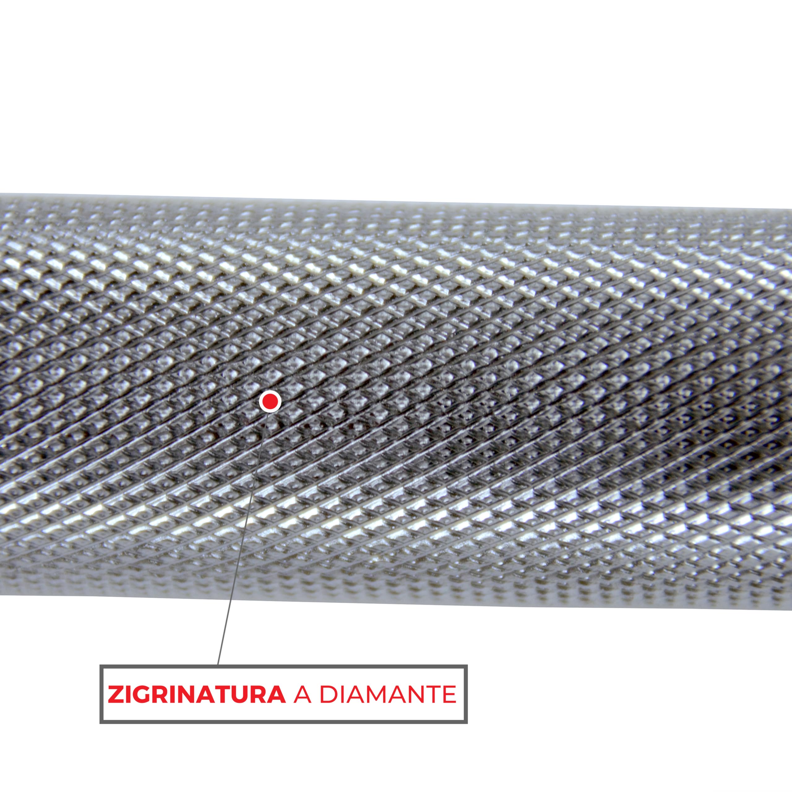 Sunny Health & Fitness Barra Olimpica per Tricipiti – Lunghezza 86 cm, Manicotti da 5 cm, Impugnatura Neutra, Finitura Cromata, con Ghiera a Vite