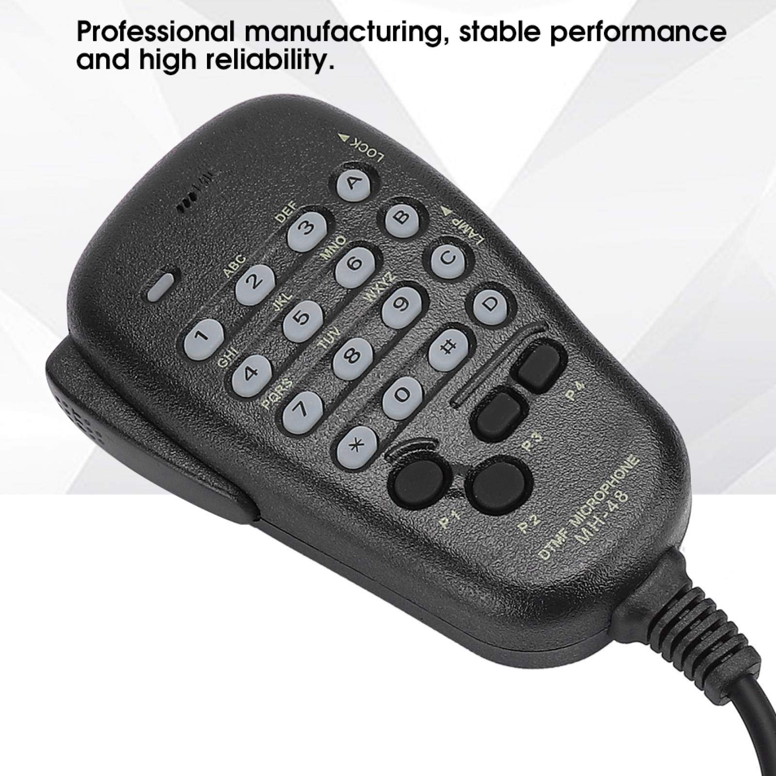 Sxhlseller Microfono Portatile - Microfono Portatile MH-48 DTMF 6 PIN per la Stazione Radio Microfono Retroilluminato