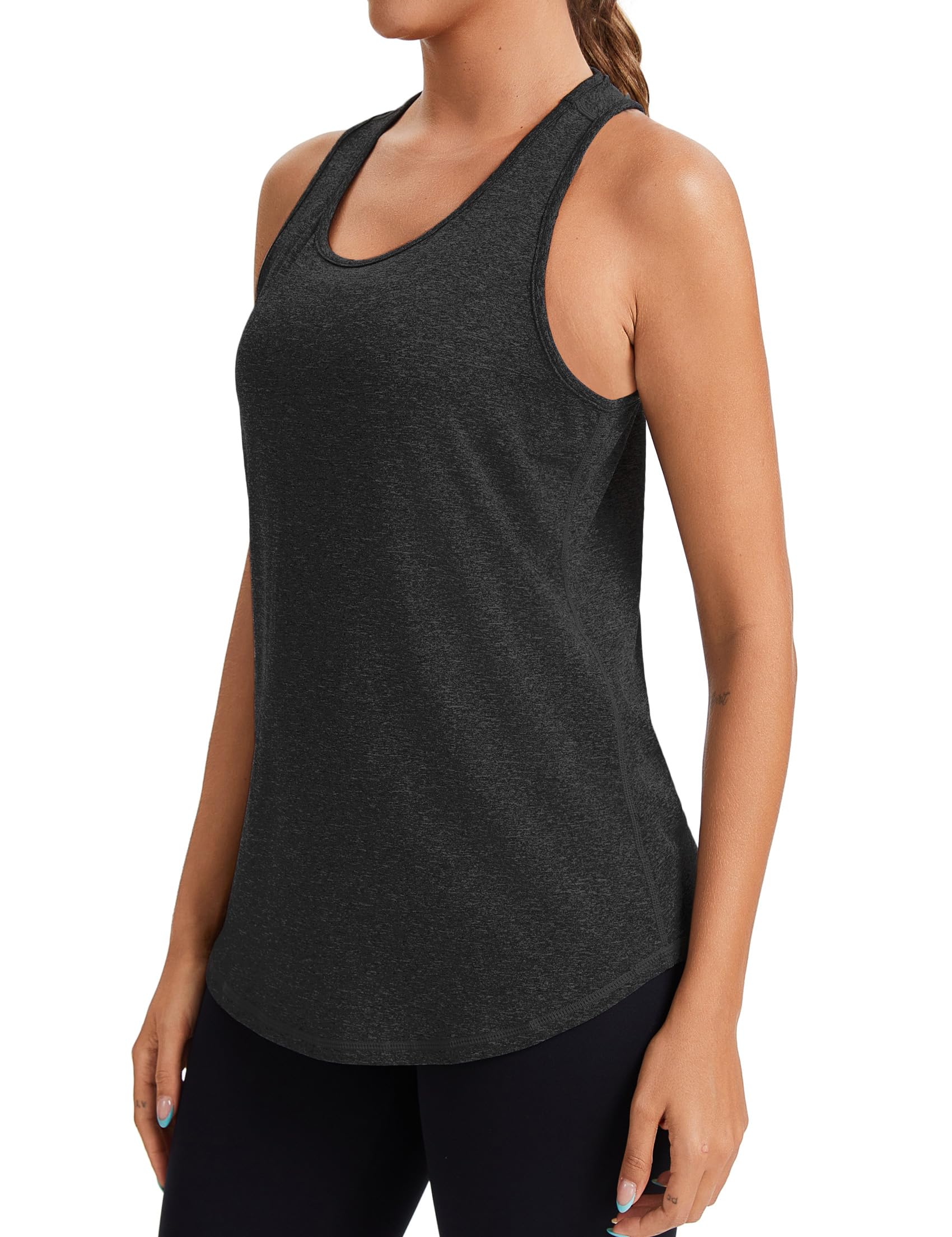 Gyabnw Camiseta Tirantes Mujer Deportiva Camiseta Sin Mangas Mujer Ligero y Transpirable Tops Yoga Fitness Correr Tirantes para Ejercicio Cuello Redondo Tops Deportes Espalda Abierta