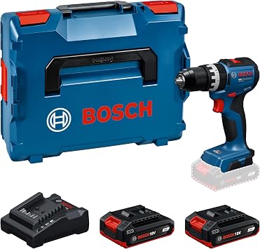 Bosch PRO 18V System Cordless Impact Drill Driver GSB18V-52 incl. GBA 18V 2.0Ah, GAL 18V-20, L-BOXX