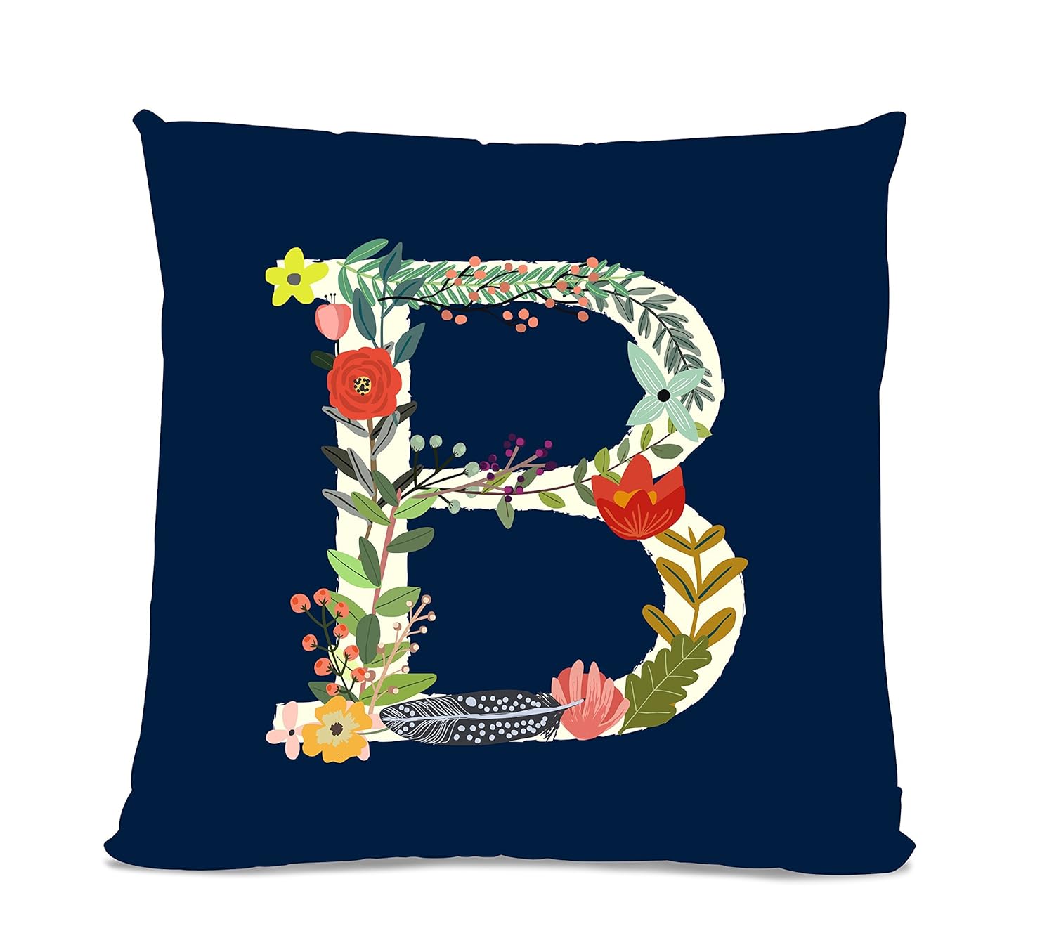 Floral Letter B Pillow Handmade Products