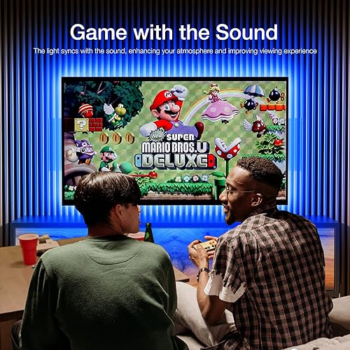 Vista 13 de DAYBETTER Luces LED para TV, tira de luces LED de 9.8 pies para TV de 32 a 55 pulgadas, retroiluminación LED de TV RGB, sincronización de música