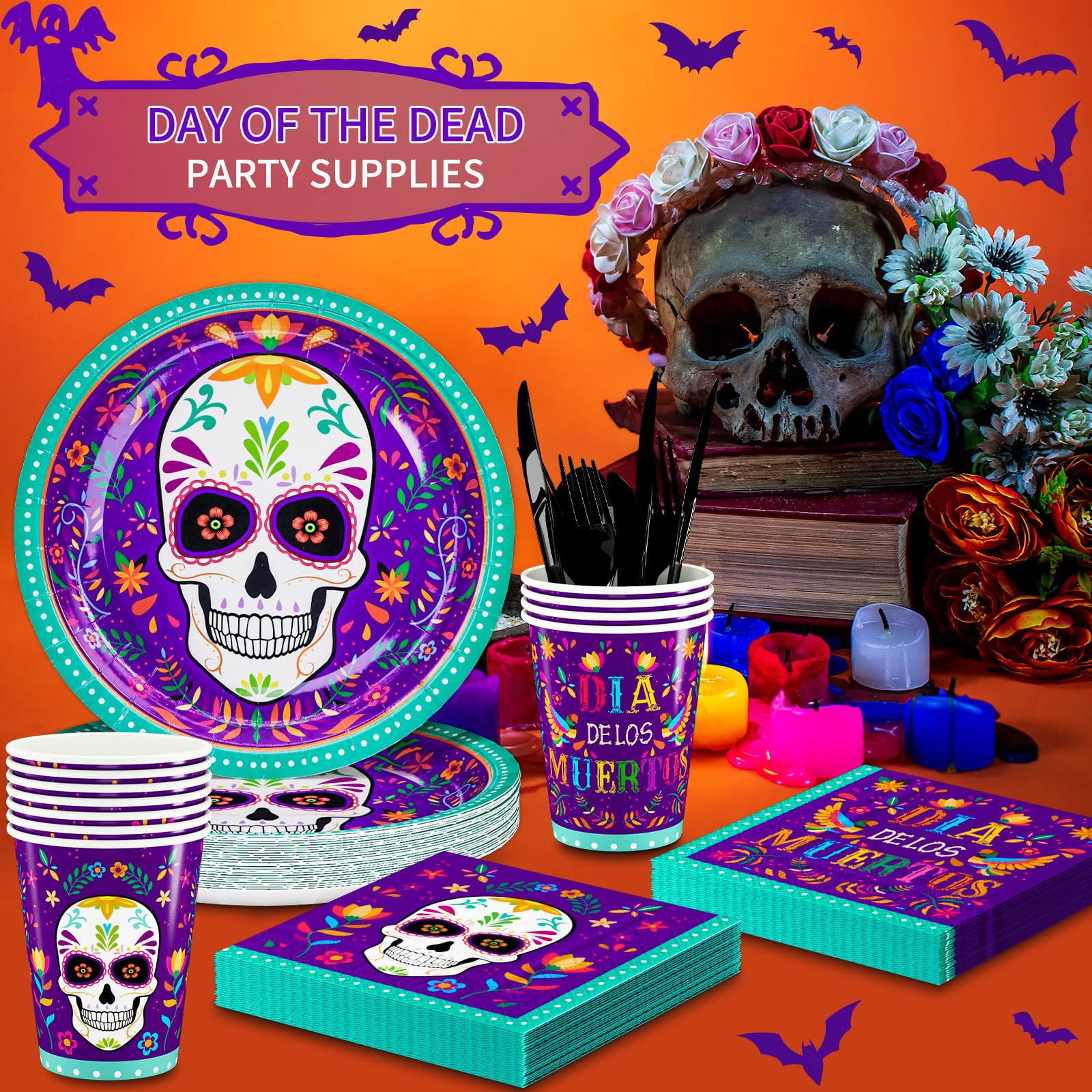 Snapklik.com : Day Of The Dead Party Supplies, Dia De Los Muertos ...
