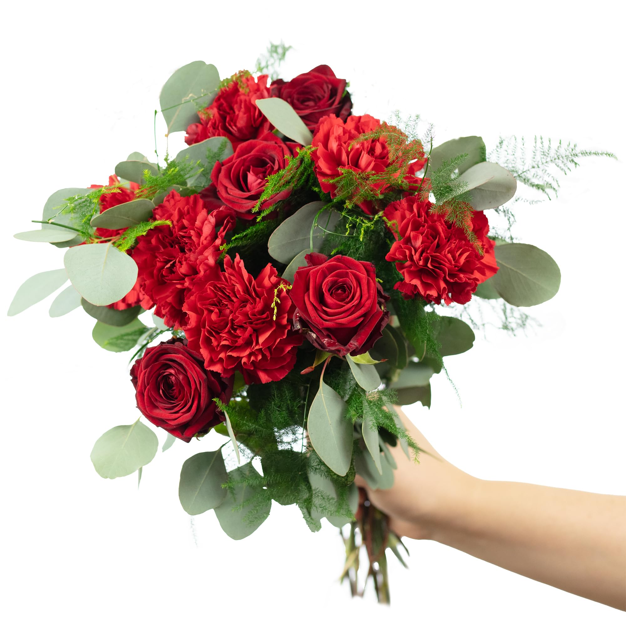 Flowerbox Blumenstrauß 'Ruby Harmony' - Größe M - Stiellänge ca. 50 cm - Strauß frischer Blumen