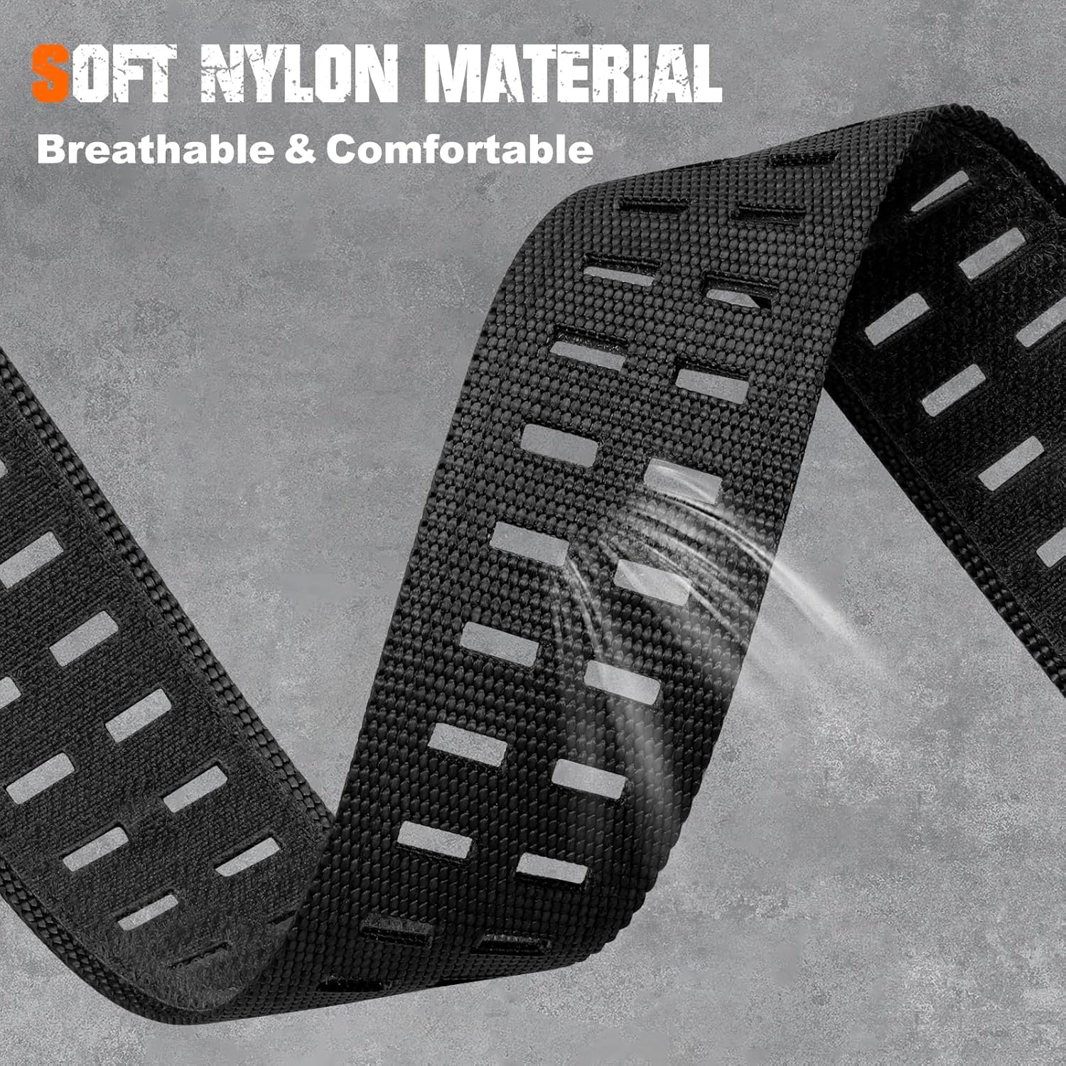 Bandletic Compatible with Apple Watch Ultra Band Men Women, Wide Tactical Military Nylon Rugged Soft Sport Loop for iWatch 49mm(Ultra 3/2/1),46mm(11/10),45mm(9/8/7),44mm(SE3/SE2/SE/6/5/4),42mm(3/2/1) - Image 4