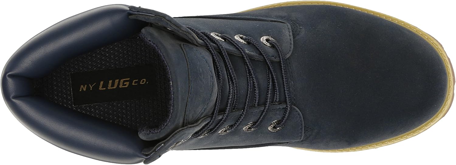Lugz Mens Convoy Fleece Wr Lace Up Casual Boots Ankle - Black 7.5 Navy/Cream/Gum