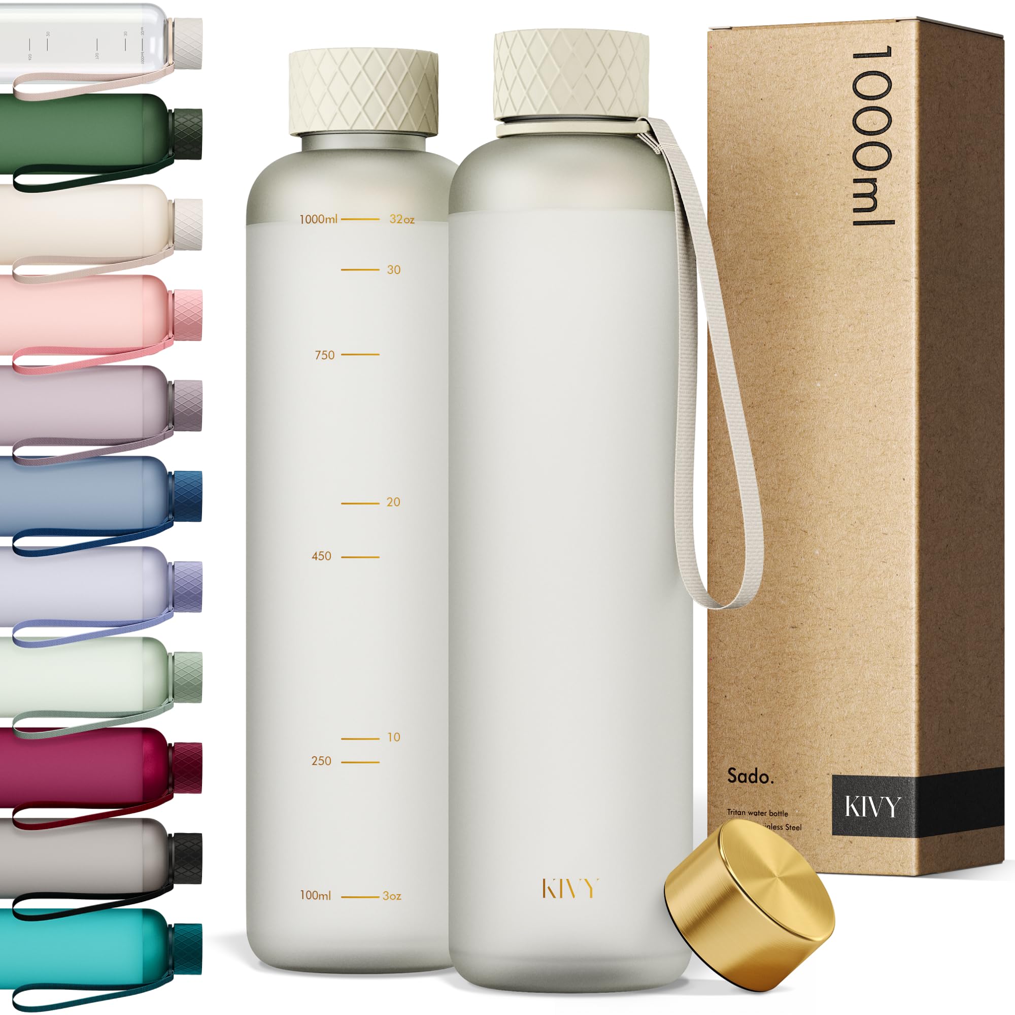 KIVY Borraccia 1 l, adatta per anidride carbonica e a prova di perdite