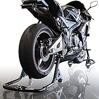 Vista 2 de Soportes de elevación para motocicleta con ruedas Dolly, horquilla delantera y accesorios de elevación de carrete trasero, compatibles con Suzuki