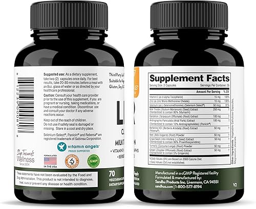 Miniatura 3 de Sandhu's Liver Renew Cleanse Detox, Repair & Support  70 cápsulas Suministro de 1 mes (paquete de 1)  Suplemento herbario  Raíz de diente de león de