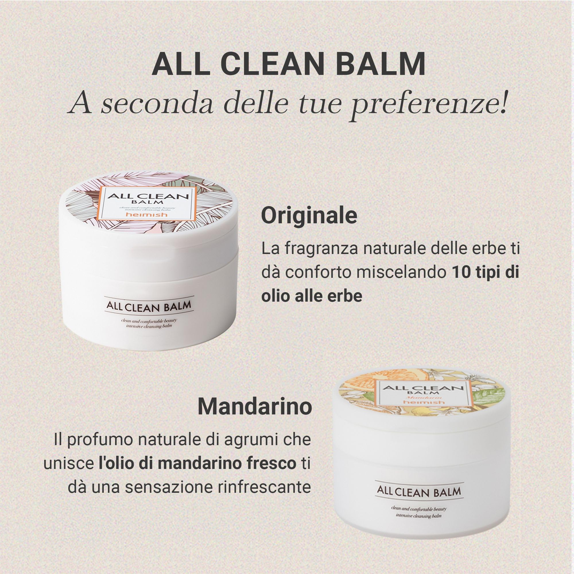 HEIMISH All Clean Balm 4.0fl.oz/120ml - Balsamo detergente multiuso | Struccante, Detergente per il viso, Cura dei punti neri, Idratante | Olio aromatico naturale, formula da balsamo a olio