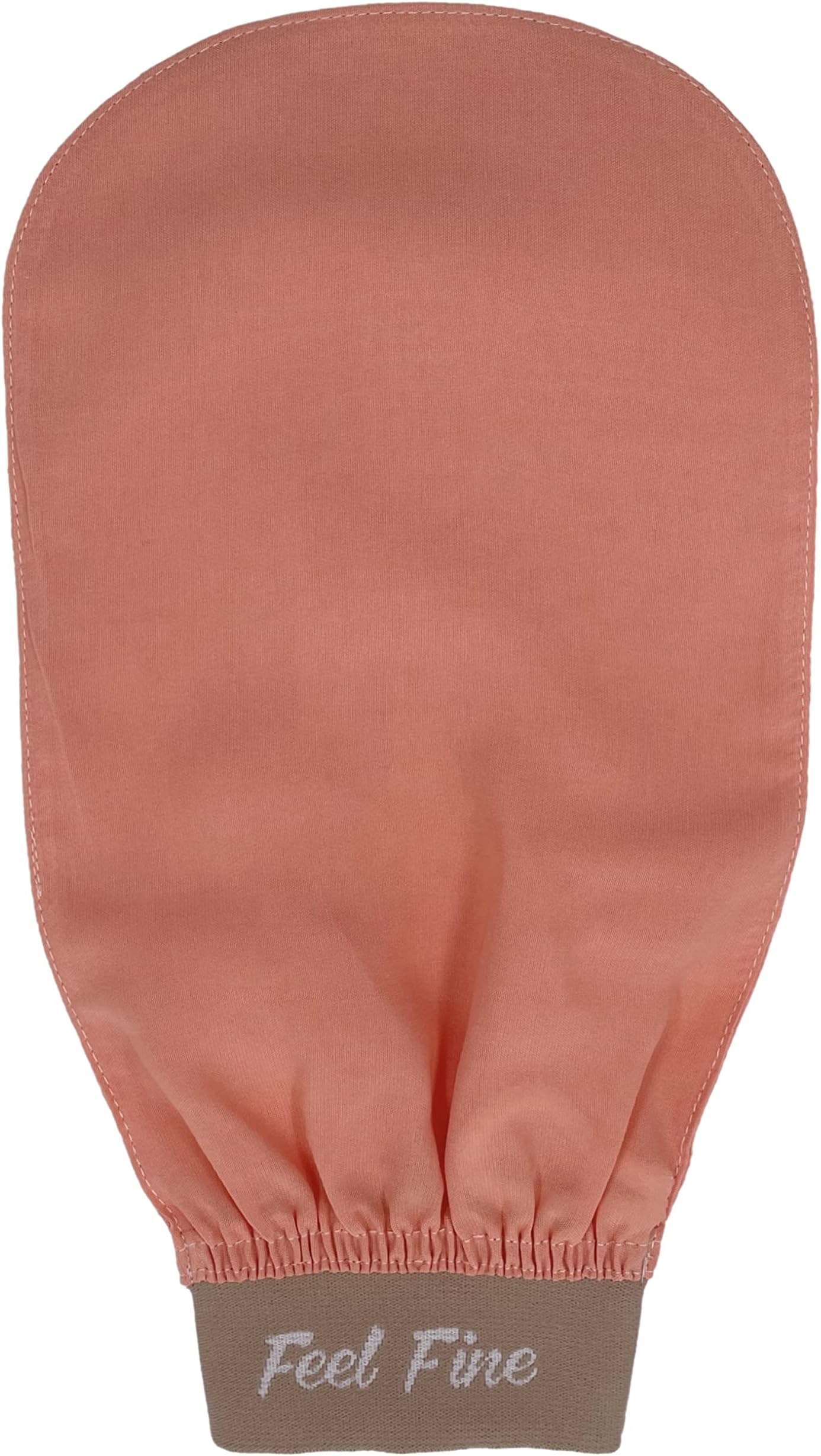 Turkish Exfoliating Mitt – 100% Natural Plant Silk Hammam Kese Glove for Men & Women | Handcrafted Skin Peeling Scrubber, Vegan Shower, Bath & Sauna Exfoliator (Pink&FF)