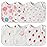 Zainpe 6Pcs Snap Muslin Cotton Baby Bibs Flowers Strawberry Patterns Infants Drooling Bib Soft Absorbent Adjustable Feeding Burp Cloths for Newborns Boy Girl Toddlers Teething Eating 0 to 36 Months