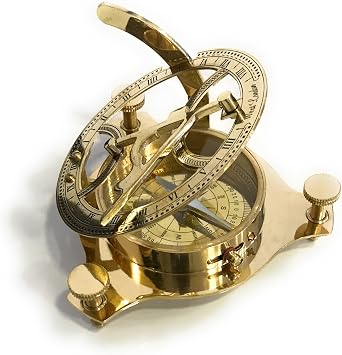 India Overseas Trading Corp Solid Brass 4.5 Sundial Compass