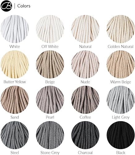 Miniatura 2 de Bobbiny Cordón de macramé trenzado junior de 0.118 in (negro) 108 yardas330 pies