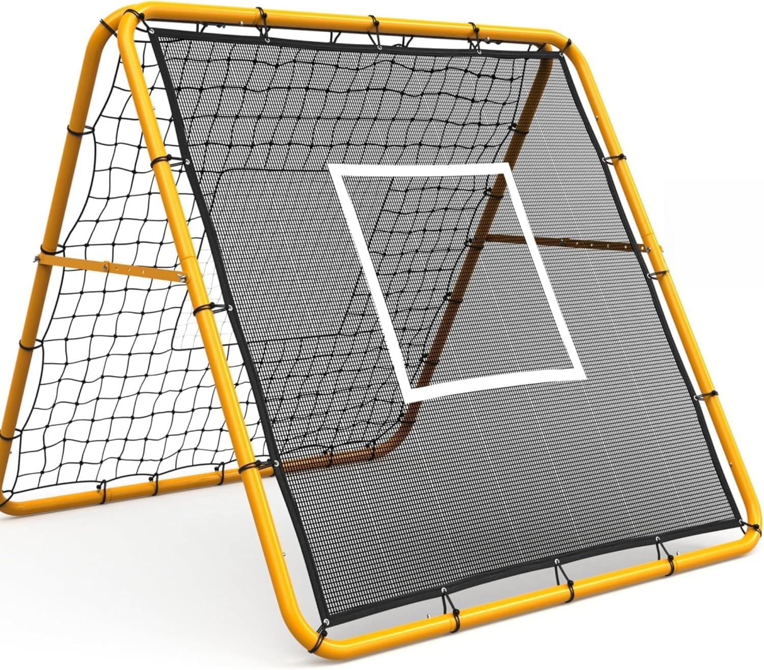 120 X 120 cm Verstellbares Rebounder-Netz Für Fußball, Baseball Und Softball – Multisport-Rückentrainingsnetz Zum Üben Von Pässen, Würfen Und Kontrollübungen, Einfacher Aufbau Für Garten Oder Feld