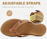 COFACE Flip Flops For Women with Arch Support Fashion Leather Adjustable Thong Sandals Yoga Mat Orthopedic Womans Flip-Flop 2025 Summer Beach