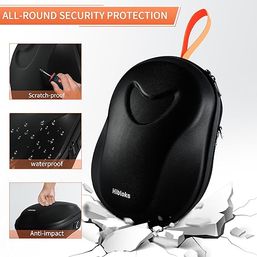 Miniatura 6 de RCGEEK HiBloks Carrying Case with Magnetic Charging Port for Meta Quest 3 Accessories, Hard Travel Case for Oculus Quest 3 All-in-One VR Headset and