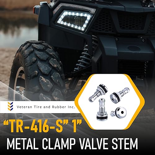 Miniatura 2 de VTR TR-416-S Vástago de válvula metálico de una pulgada (4 unidades)