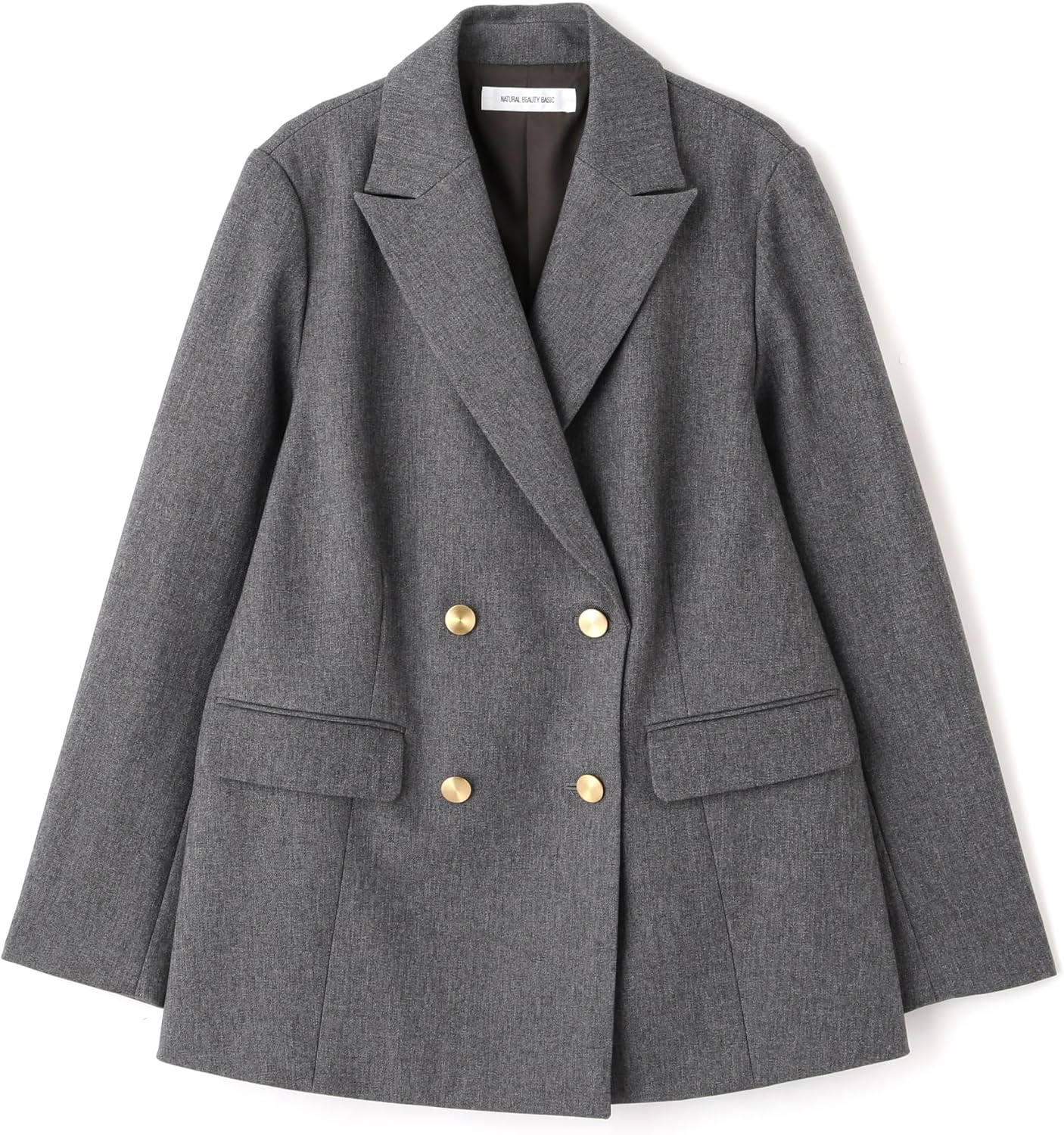 新品未使用 アクリス ノーカラーデニムジャケット ペプラム 袖スリット 新品未使用 アクリス ノーカラーデニムジャケット ペプラム 袖スリット