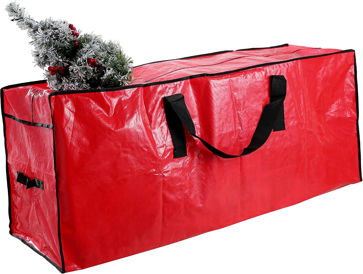 Joiedomi 2 Pack Christmas Tree Storage Bag Set – Fits up to 7.5 ft Disassembled Artificial Christmas Tree, Durable Waterproof Material with Carry Handles and Zippered Closure 48” x 15” x 20” (Red)