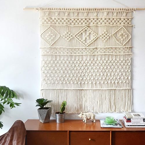 Miniatura 2 de Cuerda de macramé de algodón natural de 328 pies, 4 hebras, cuerda de algodón natural no teñida para colgar en la pared, colgador de plantas,