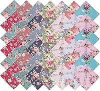 Vista 7 de Paquete de 42 dijes morados, paquetes de dijes para acolchar de 5 pulgadas, cuadrados de tela de algodón de 5 x 5 para acolchar, coser, colcha