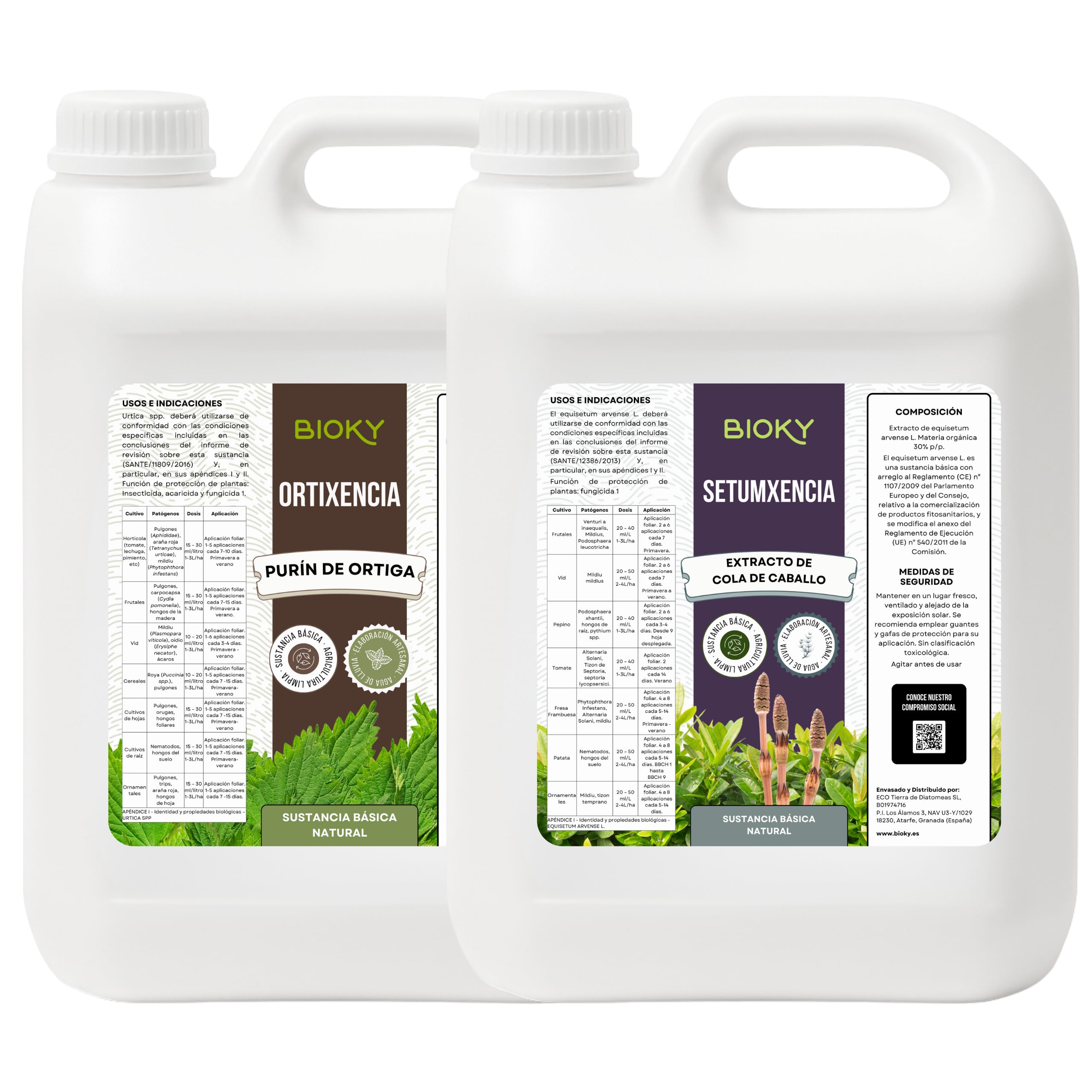 Purin d'Ortie 5L + Extrait de Prêle 5L pour Plantes, Concentrés