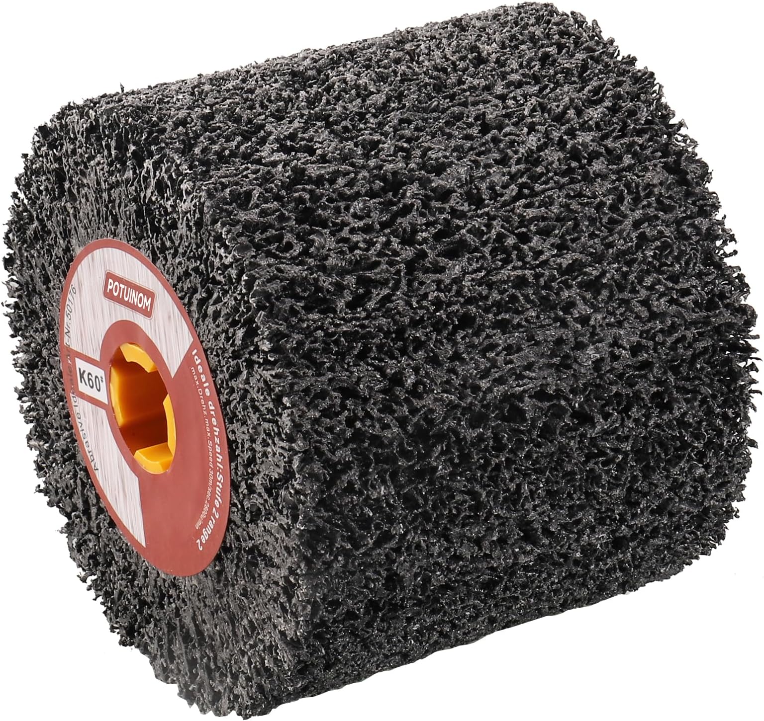 Abrasive Drawing Wheel Surface Conditioning Tool 60 Grit 120 x 100 x 19 mm Wire Drawing Burnishing Polishing Wheel for Wood Metal Surface Polishing 4.7"x 4"
