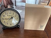 Vista 7 de Konigswerk - Reloj Analógico de Cuarzo, decorativo, de gran tamaño, Retro, silencioso, Sin tic-tac, reloj de escritorio, operado con batería