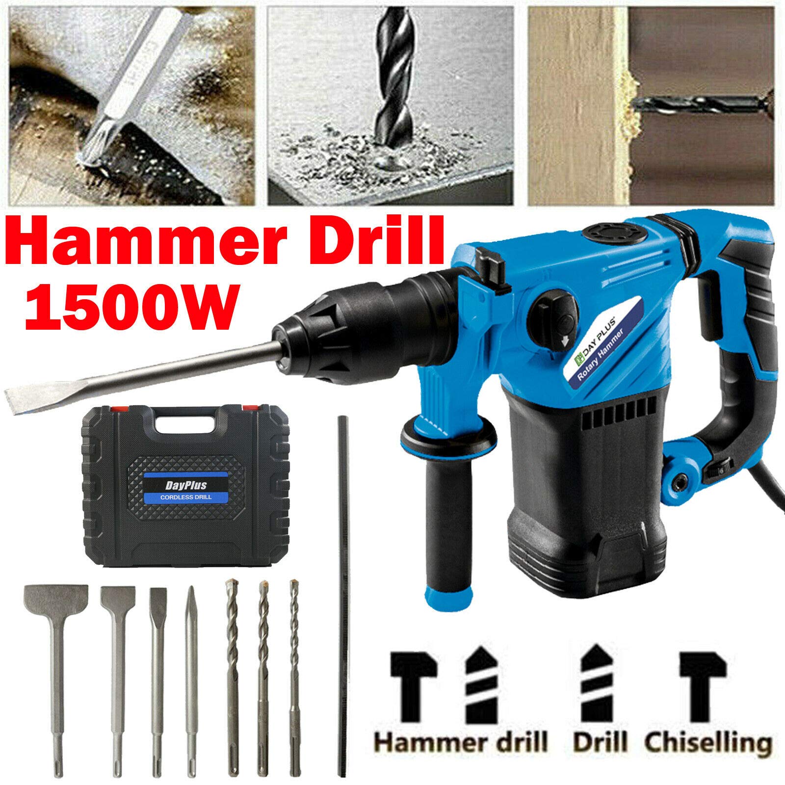 Buy Rotary SDS Hammer Drill Concrete Tile Breaker Demolition Heavy Duty