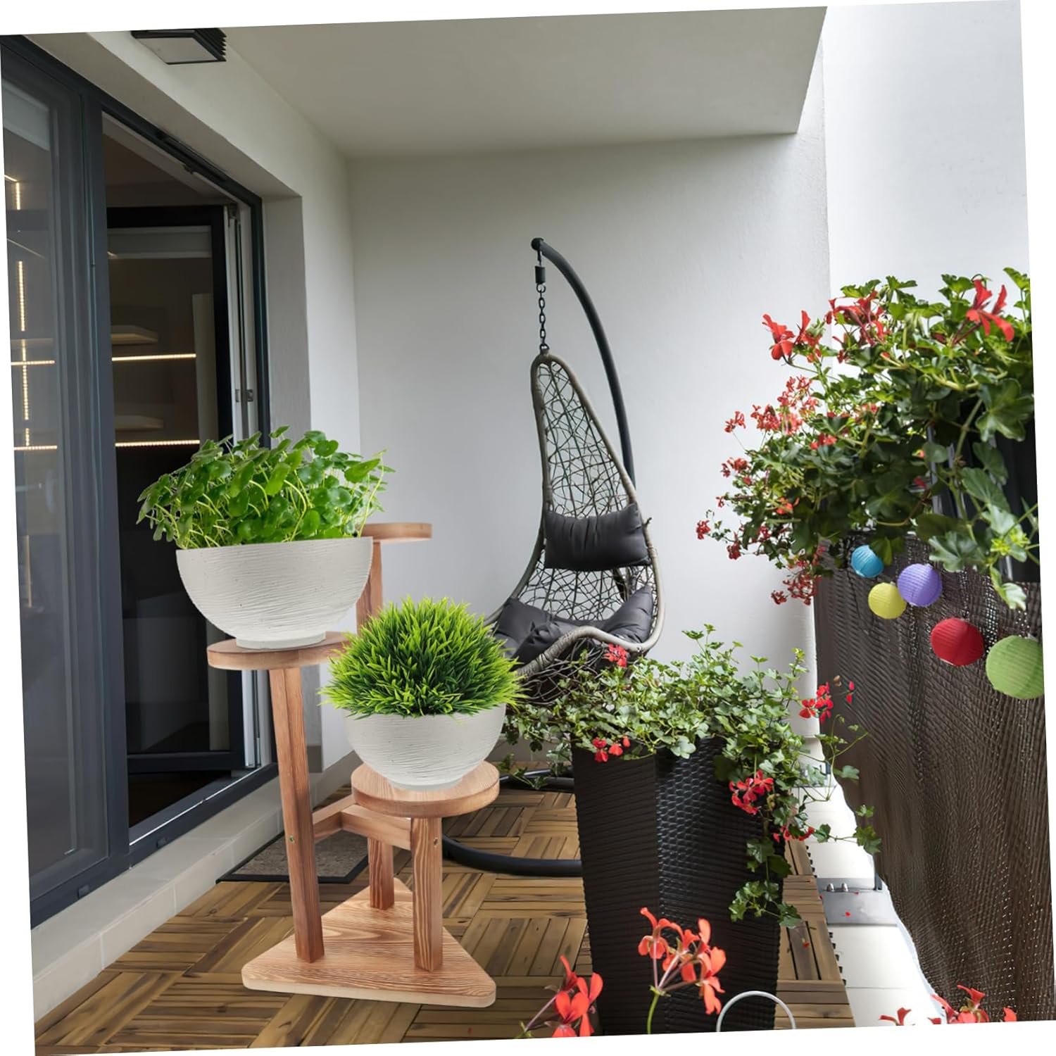 Tall Plant Stand Indoor Garden Plant Rack Multi-tiered Plant Shelf for Plant Flower Pot Holder for Room Wooden Planter Display Rack Sturdy Structure