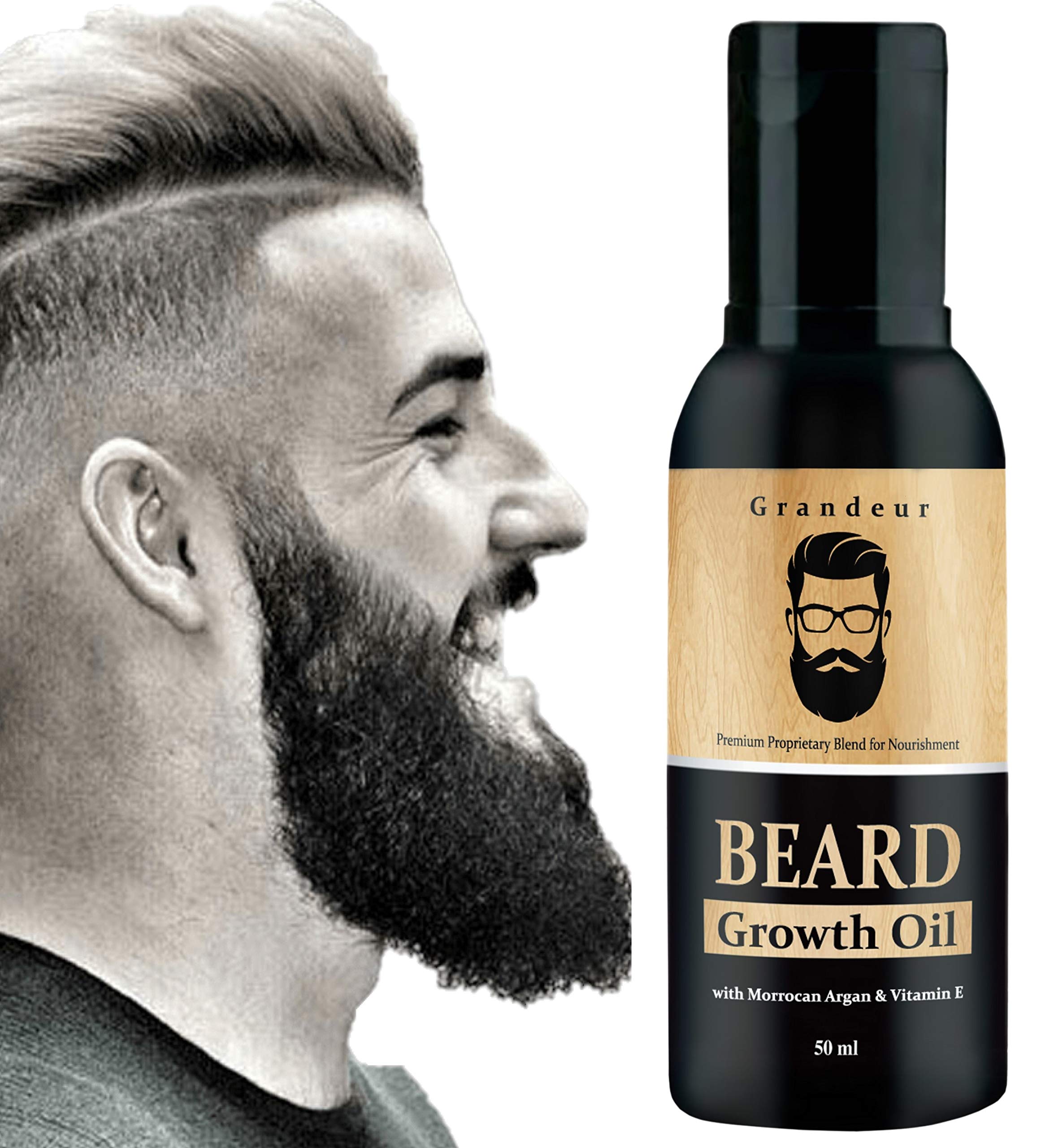 Grandeur Beard Growth Oil For Men For Thicker & Fuller Beard- 50ml With Argan Oil & Vitamin E (B08PBWCYNS) Amazon Price History, Amazon Price Tracker