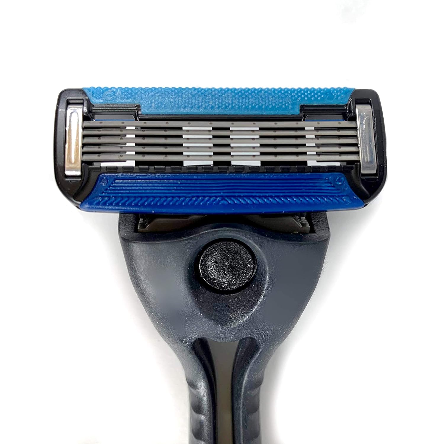 Preserve POPi Shave 5 Razor System Made with recycled Ocean Plastic, Charcoal Grey and Preserve POPi Shave 5 Replacement Cartridges for Preserve POPi Shave 5 Razor (4 Count) Bundle