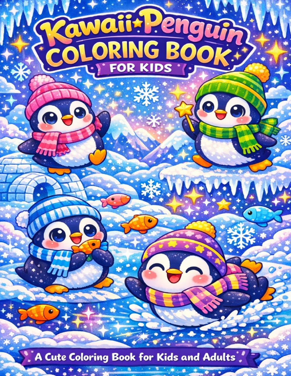 Kawaii Penguin Coloring Book for Kids: A Cute Coloring Book for Kids and Adults