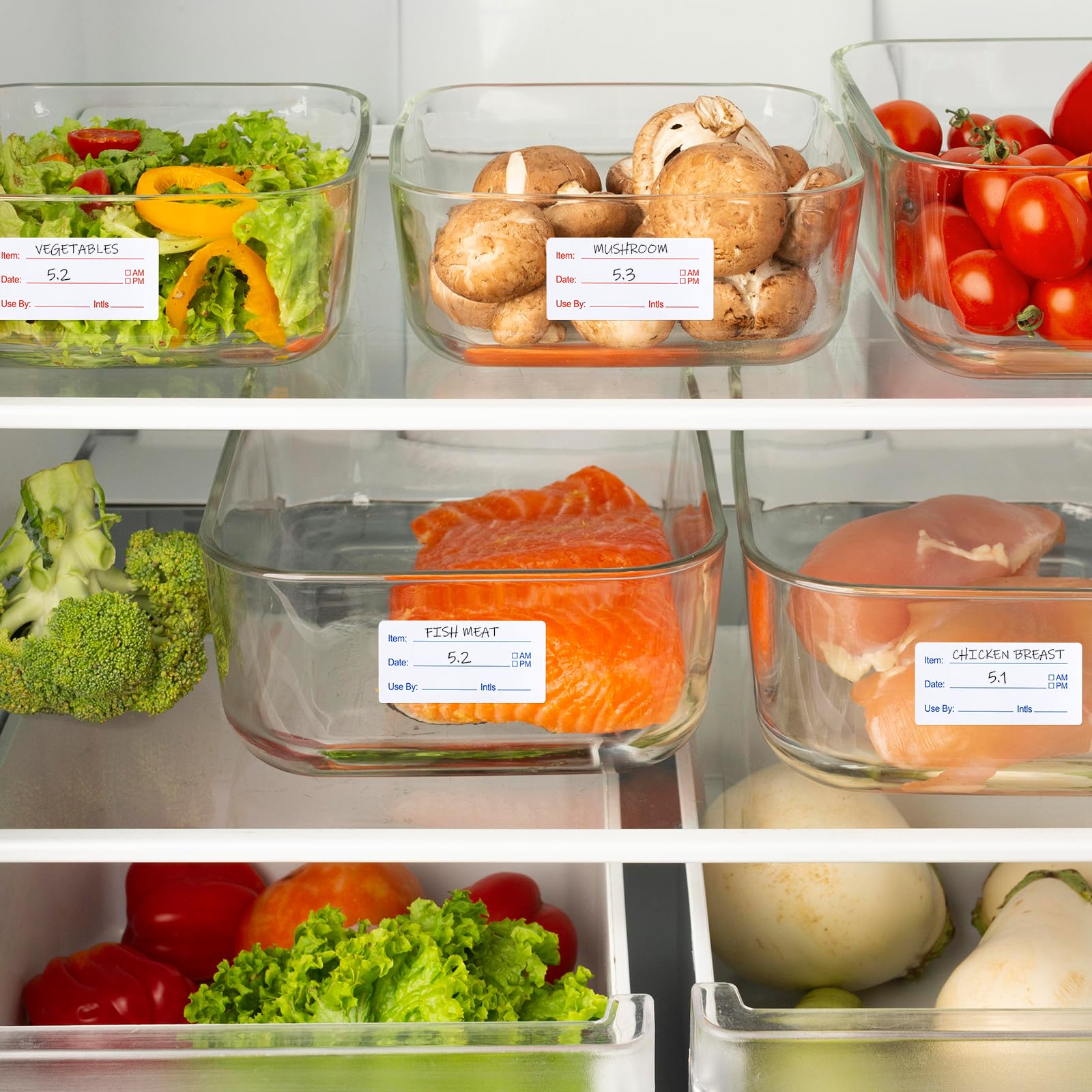 Restaurant Food Prep Labels 600-Piece Expiration Date Labels - 1-Inch ...