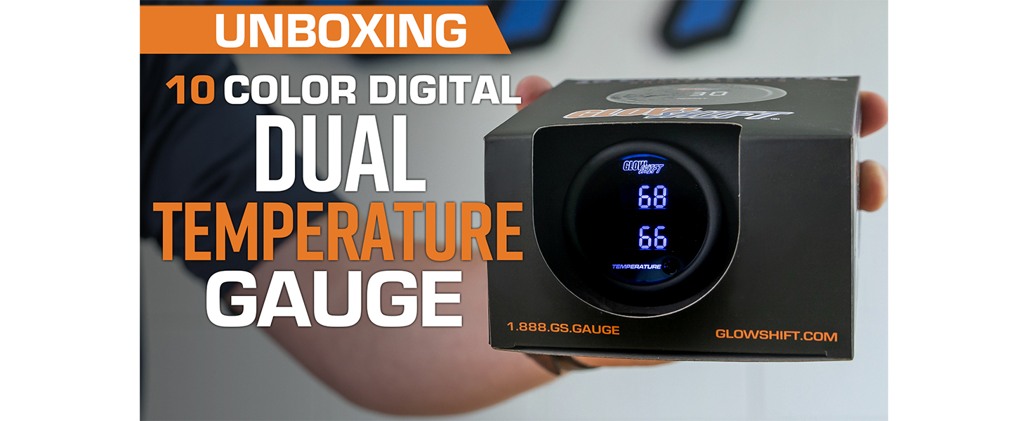 Amazon.com: GlowShift 10 Color Digital 300F Dual Temperature Gauge