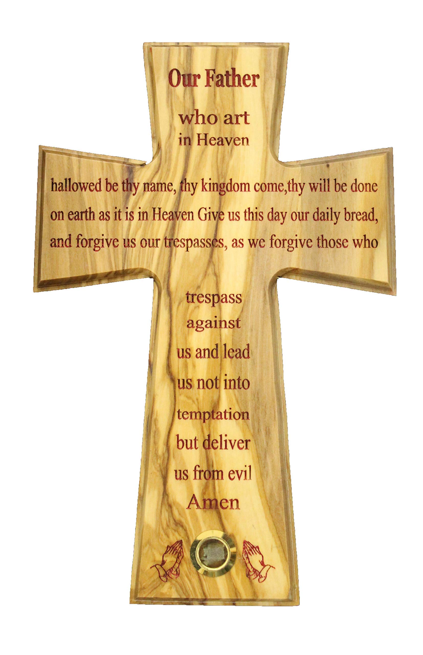 Buy The Lord’s Prayer Wall Cross Olive wood Handmade in Bethlehem and