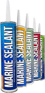 Marine Sealant and Adhesive Waterproof Marine Grade Sealant Caulk High Temp Caulking Water Sealant for Boat Auto and RV Without Silicone - 1 Tube White 10oz