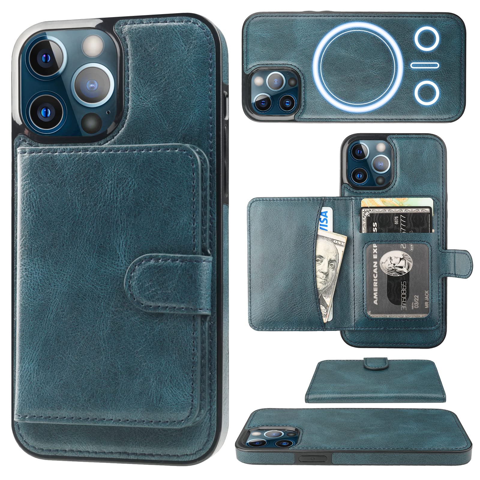 Bocasal Crossbody Wallet Case For Iphone 17 Pro Bocasal Crossbody Wallet Case For IPhone 14, RFID Blocking Iphone 17 Case With Wallet