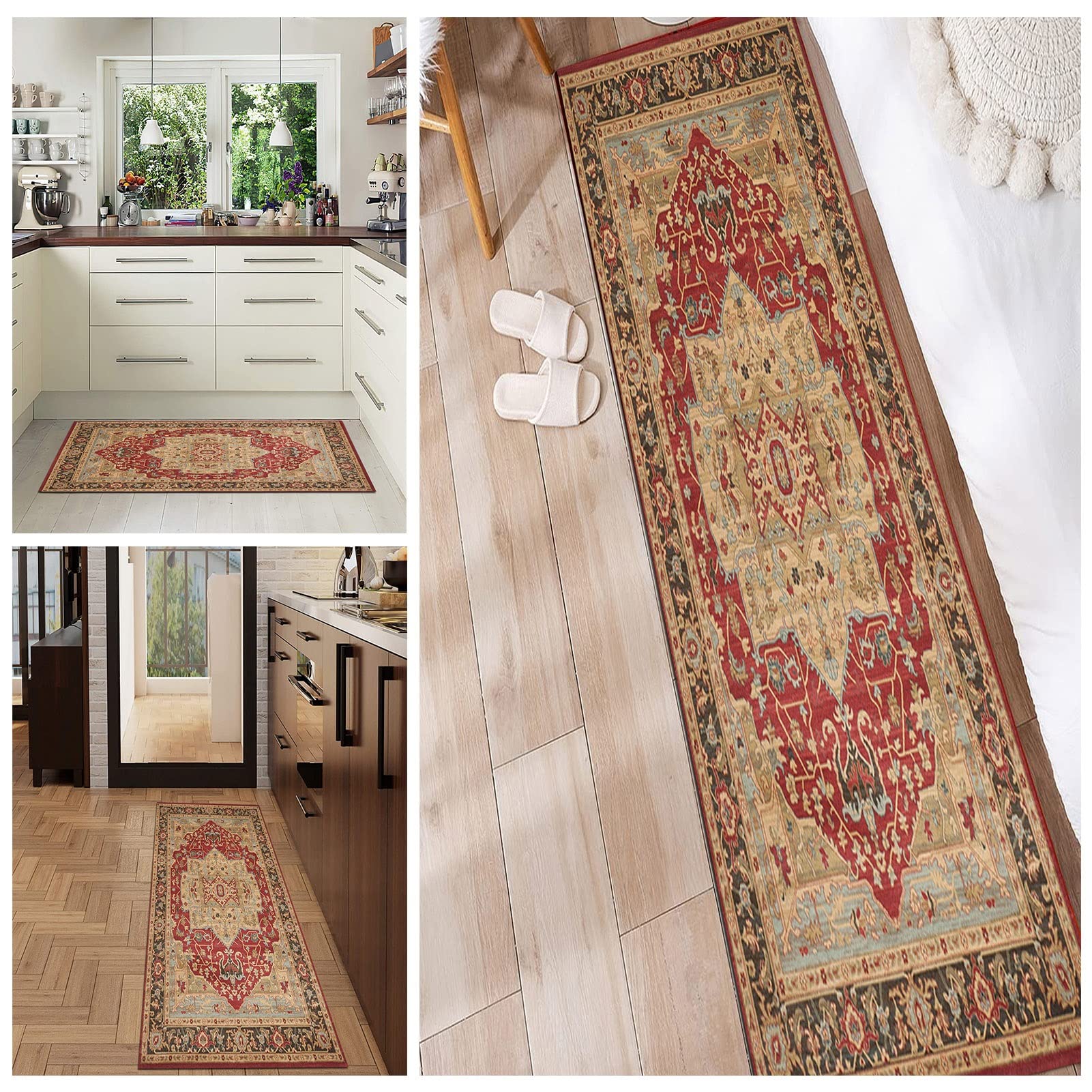Runner per tappeti da esterno per interni per corridoio, 100 cm/1,5 m/2 m/2,5 m/300 cm/350 cm/4 m/4,5 m/5 m/6 m di lunghezza per tappetino antiscivolo per ingresso corridoio corridoio ( Size : 140*350