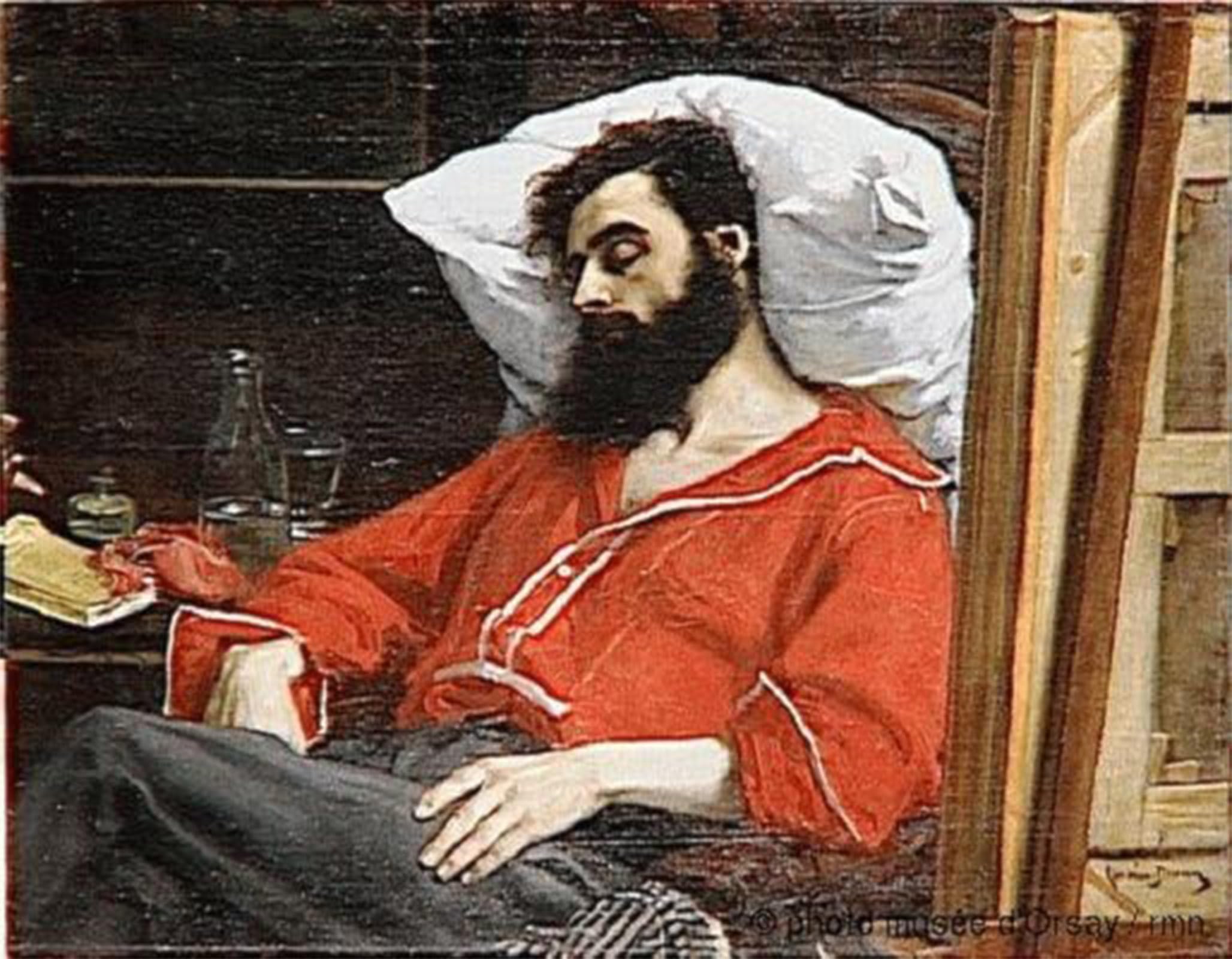 ARTXLXXBN Famous Print Painting Colorful Art Print il convalescente Carolus-duran Canvas Art Decorations for Home Decor 60x90cm