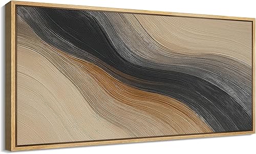 Miniatura 50 de MUDECOR Impresión en Lienzo Enmarcado Extra Grande Arte de Pared Contornos Abstractos Ilustraciones en Blanco y Negro Ilustraciones de Bellas Artes